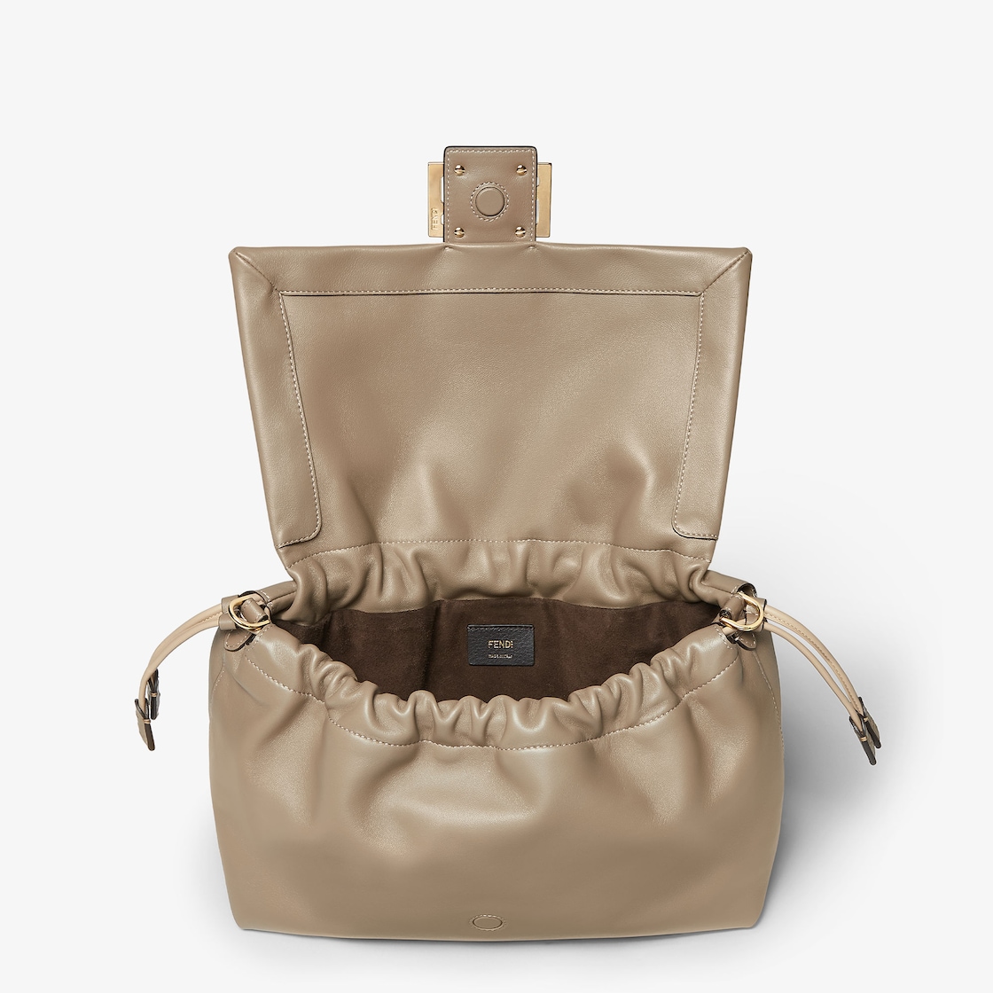 FENDI Mamma Baguette Large Dove gray nappa leather bag - Image 6